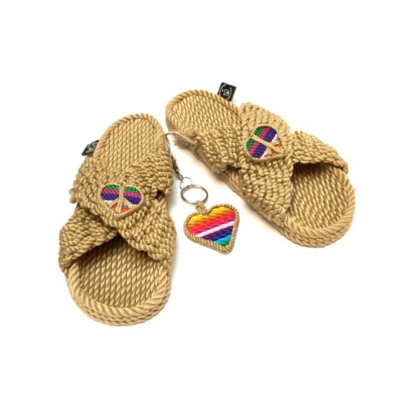 Nomadic Slide X rope Girls-sandal, Beige peace